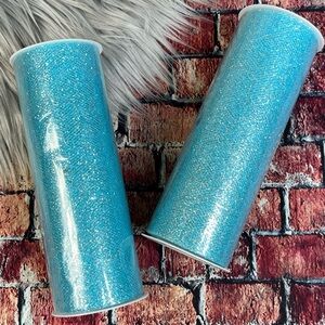 Aqua Glitter Tulle for crafting and decorating